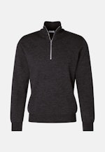 Regular Quarter Zip, Pullover Uni in Grau |  Seidensticker Onlineshop
