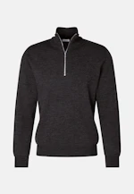 Stehkragen Quarter Zip Uni, in Grau |  Seidensticker Onlineshop