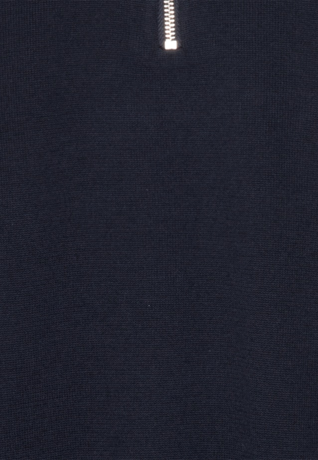 Regular Quarter Zip, Pullover Uni in Dunkelblau |  Seidensticker Onlineshop
