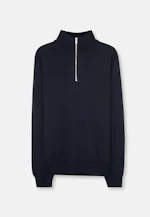 Stehkragen Quarter Zip Uni, in Dunkelblau |  Seidensticker Onlineshop