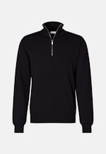Regular Quarter Zip, Pullover Uni in Dunkelblau |  Seidensticker Onlineshop