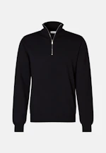 Stehkragen Quarter Zip Uni, in Dunkelblau |  Seidensticker Onlineshop