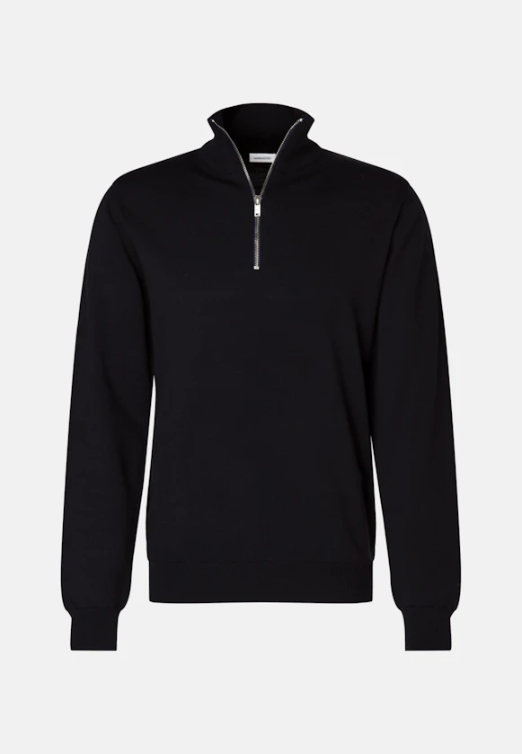 Regular Quarter Zip Uni in Dunkelblau |  Seidensticker Onlineshop