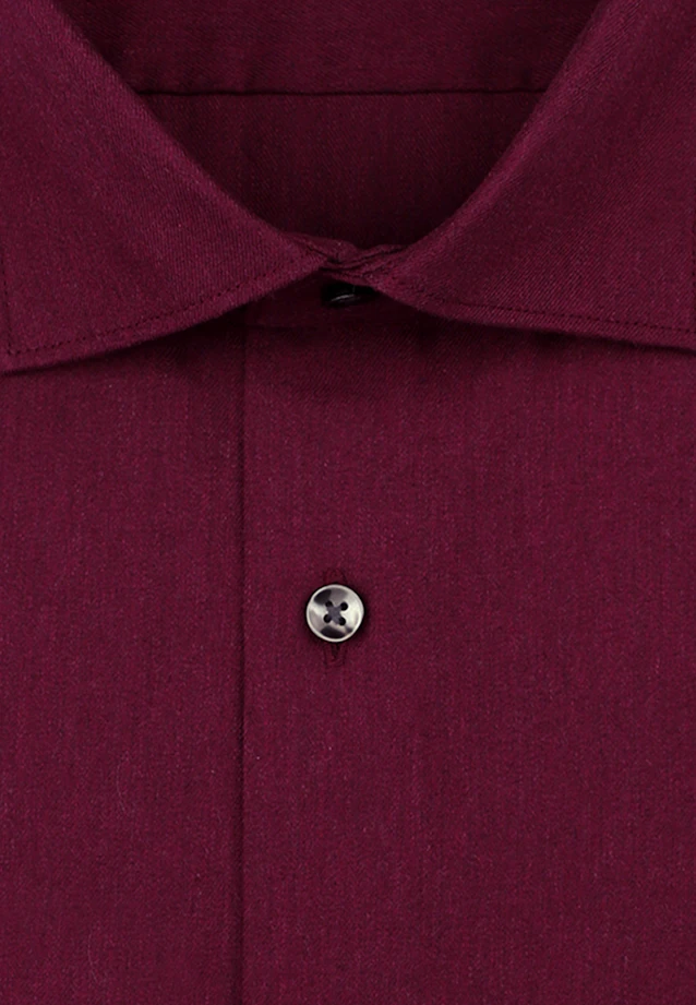 Slim Chemise en flanelle Uni in Rouge |  Seidensticker Onlineshop