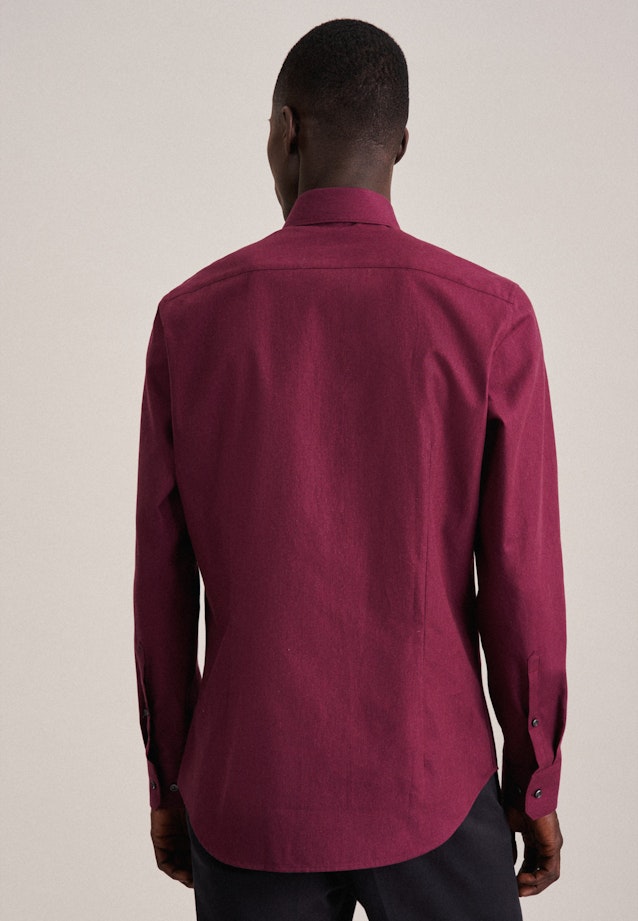 Flannel shirt in Slim with Kent-Collar in Red | Seidensticker Onlineshop