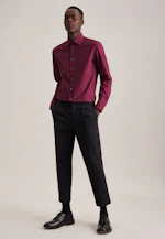 Slim Chemise en flanelle Uni in Rouge |  Seidensticker Onlineshop