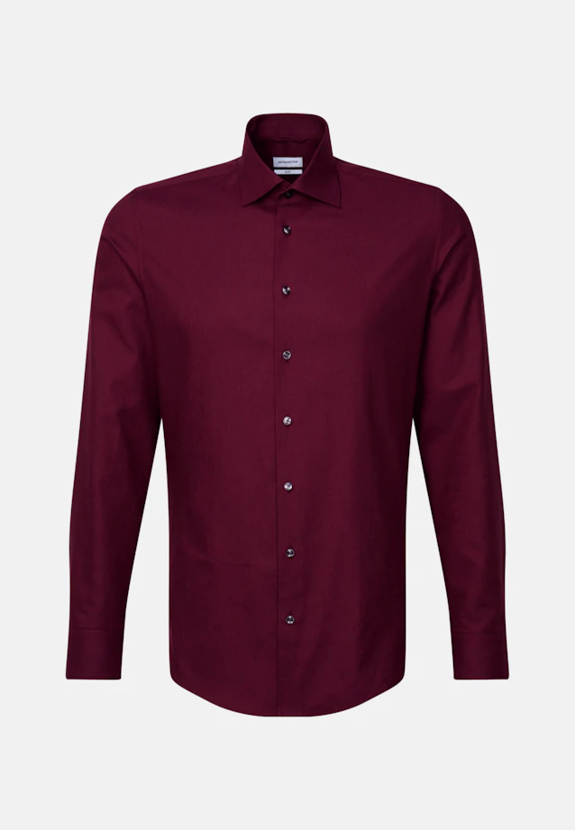 Slim Chemise en flanelle Uni in Rouge |  Seidensticker Onlineshop