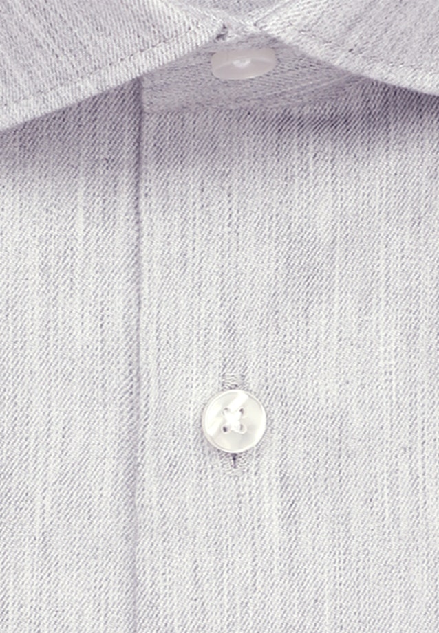 Twill Flanellhemd in Slim mit Kentkragen in Grau |  Seidensticker Onlineshop