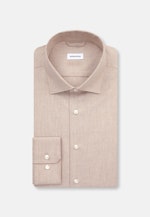 Slim Flanellhemd Uni in Braun |  Seidensticker Onlineshop