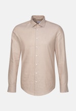 Slim Flannel shirt Uni in Brown |  Seidensticker Onlineshop