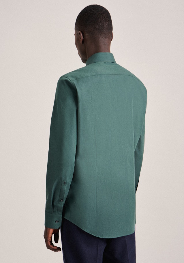 Slim Flanellhemd Uni in Grün | Seidensticker Onlineshop