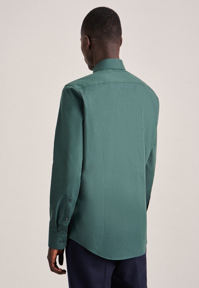 Slim Flanellhemd Uni in Grün |  Seidensticker Onlineshop