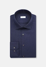 Slim Chemise en flanelle Uni in Bleu Foncé |  Seidensticker Onlineshop