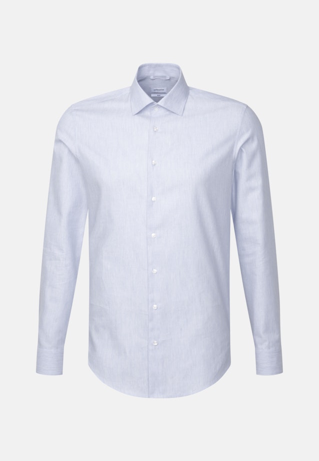Slim Flanellhemd Uni in Hellblau |  Seidensticker Onlineshop