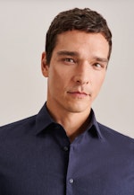 X-Slim Flanellhemd Uni in Dunkelblau |  Seidensticker Onlineshop