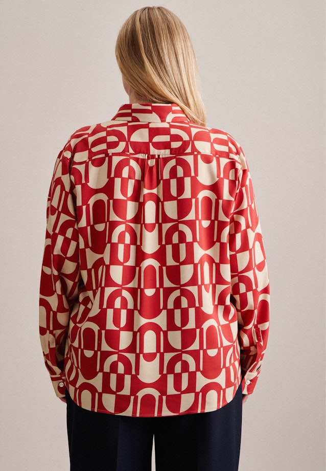 Grande taille Kraag Shirtblouse in Rood | Seidensticker Onlineshop