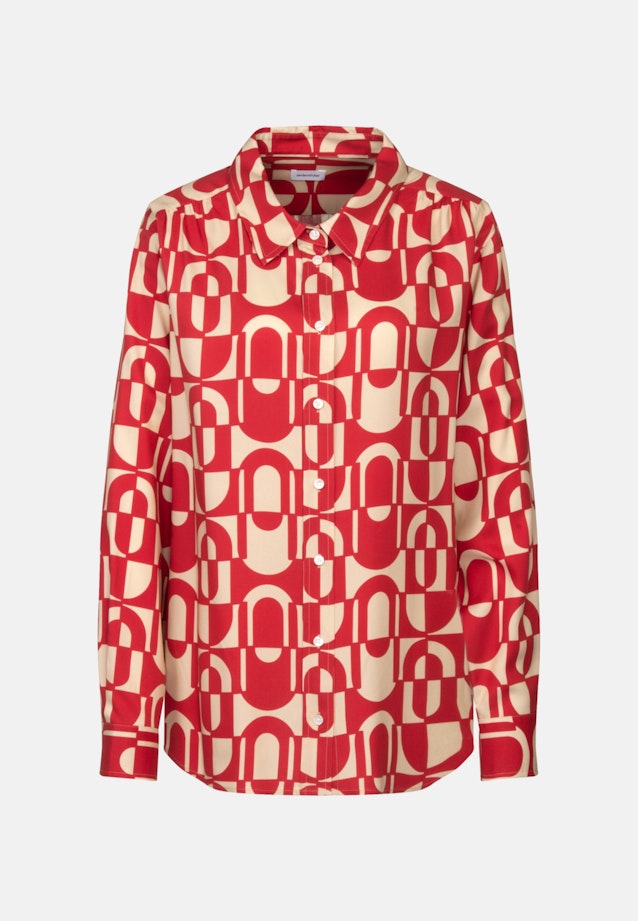 Grande taille Kraag Shirtblouse in Rood |  Seidensticker Onlineshop