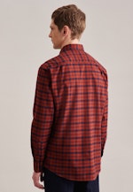 Twill Casual Hemd in Regular mit Button-Down-Kragen in Orange |  Seidensticker Onlineshop