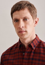 Regular Casual Hemd Karo in Orange |  Seidensticker Onlineshop