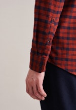 Twill Casual Hemd in Regular mit Button-Down-Kragen in Orange |  Seidensticker Onlineshop