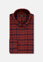 Regular Casual Hemd Karo in Orange |  Seidensticker Onlineshop