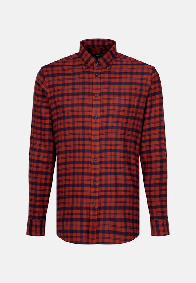 Casual overhemd in Regular with Button-Down-Kraag in Oranje |  Seidensticker Onlineshop