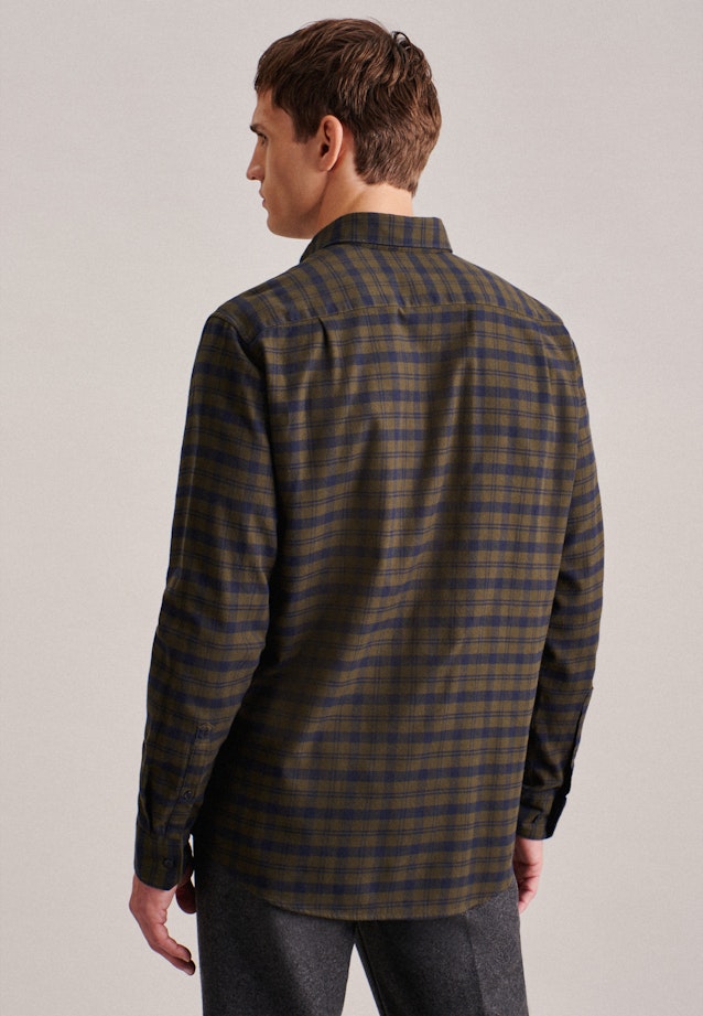 Regular Casual Hemd Karo in Grün |  Seidensticker Onlineshop