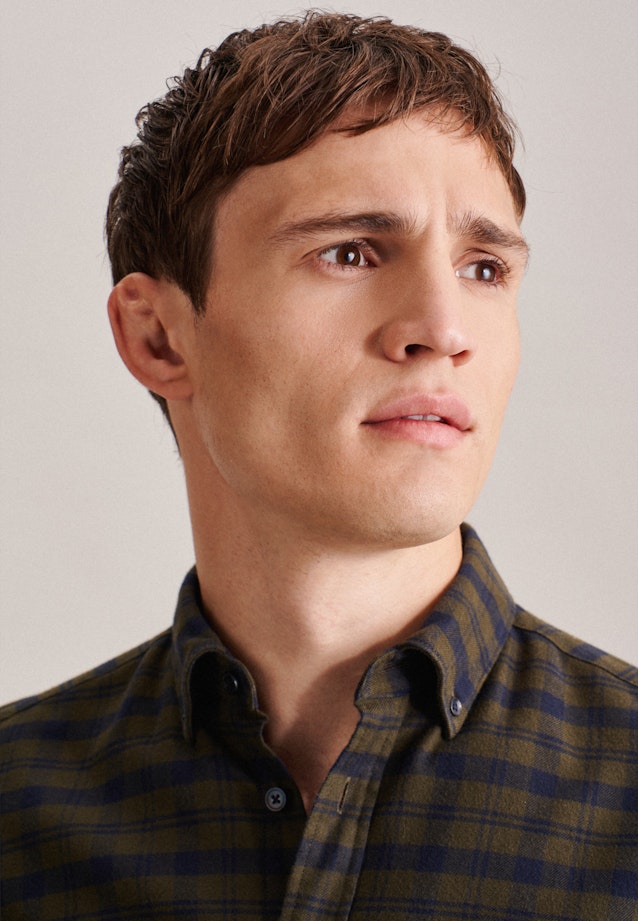 Regular Casual Hemd Karo in Grün |  Seidensticker Onlineshop