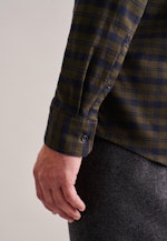 Twill Casual Hemd in Regular mit Button-Down-Kragen in Grün |  Seidensticker Onlineshop