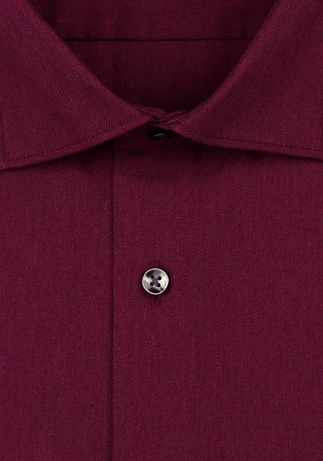 Twill Flanellhemd in Shaped mit Kentkragen in Rot |  Seidensticker Onlineshop