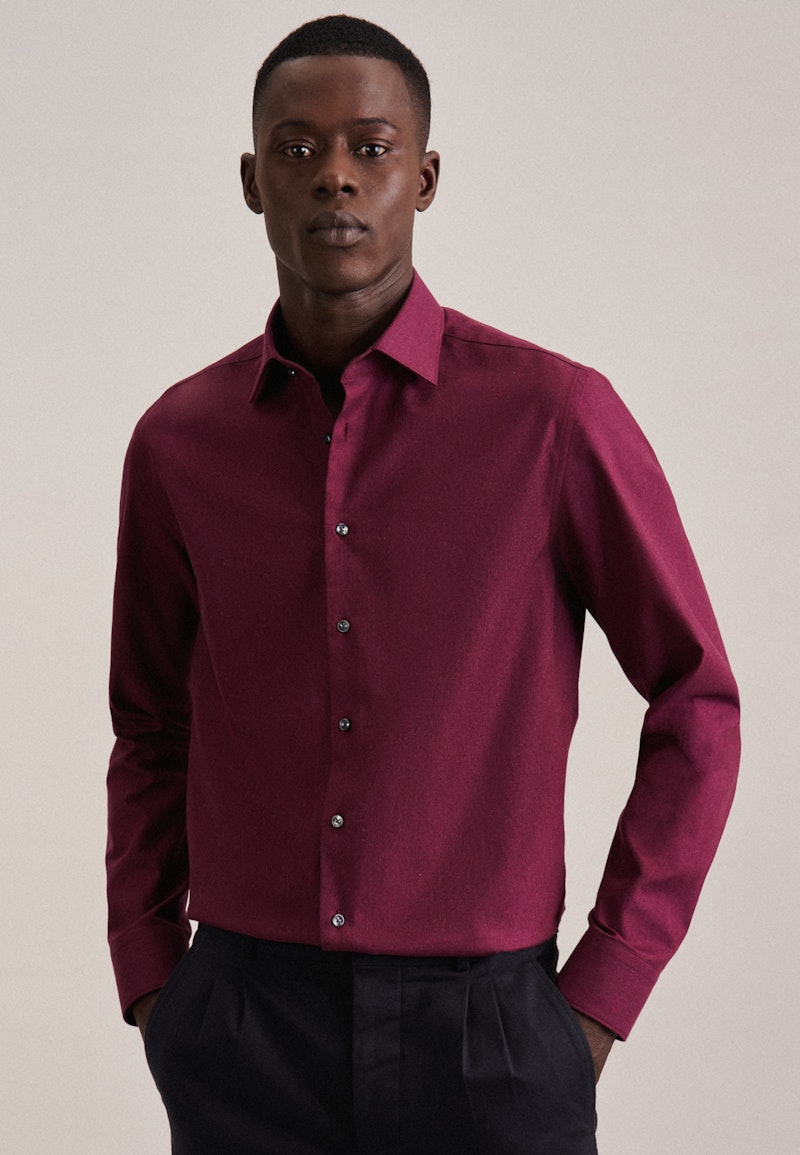 Chemise en flanelle Shaped Twill (sergé) Col Kent