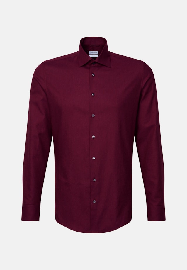 Flanellen hemd in Shaped with Kentkraag in Rood |  Seidensticker Onlineshop