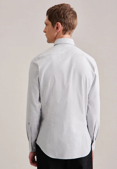 Shaped Flanellhemd Uni in Grau |  Seidensticker Onlineshop