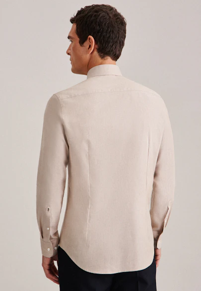 Shaped Flanellhemd Uni in Braun |  Seidensticker Onlineshop
