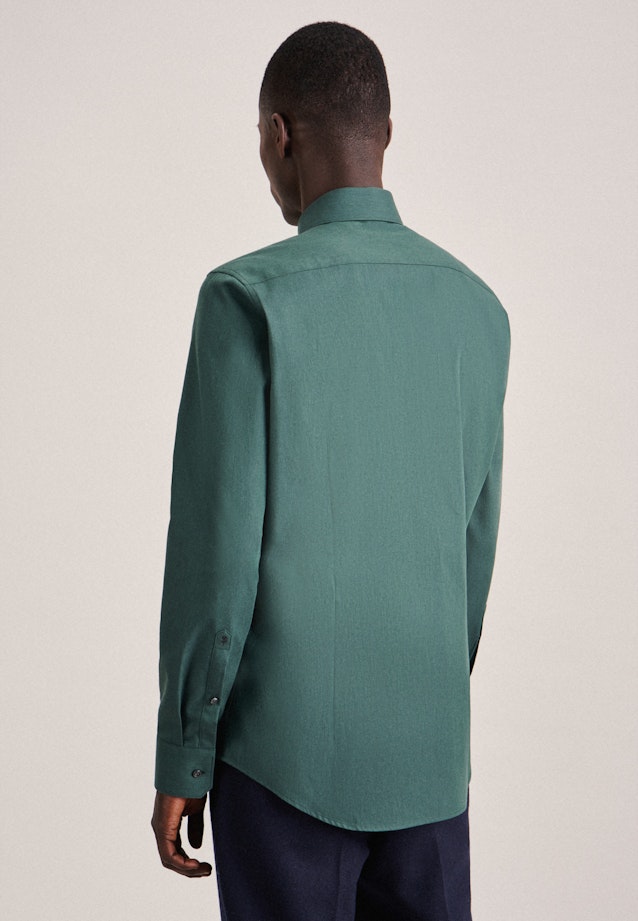Flanellen hemd in Shaped with Kentkraag in Groen | Seidensticker Onlineshop
