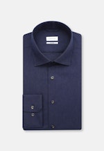 Shaped Chemise en flanelle Uni in Bleu Foncé |  Seidensticker Onlineshop