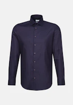 Shaped Flanellhemd Uni in Dunkelblau |  Seidensticker Onlineshop