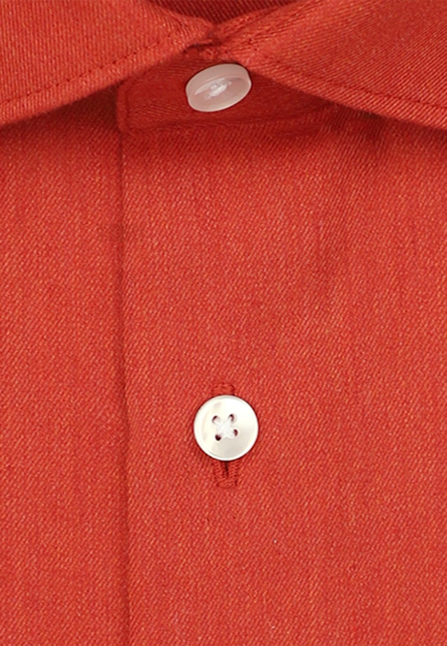 Shaped Flanellhemd Uni in Orange |  Seidensticker Onlineshop