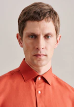 Shaped Flanellhemd Uni in Orange |  Seidensticker Onlineshop