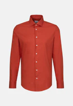 Shaped Flanellhemd Uni in Orange |  Seidensticker Onlineshop