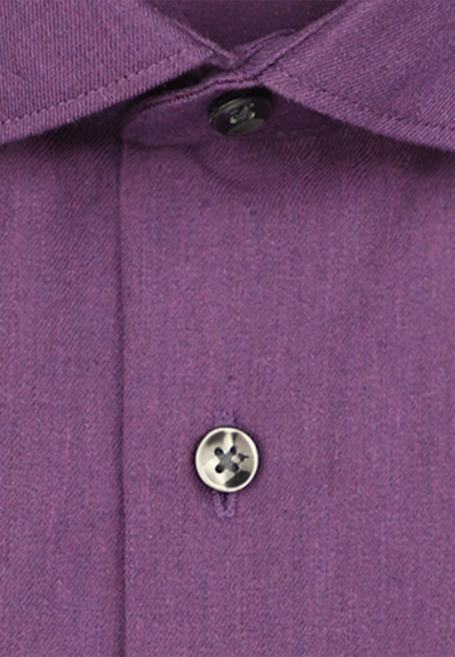 Flanellen hemd in Shaped with Kentkraag in Paars |  Seidensticker Onlineshop