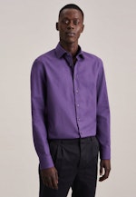 Shaped Flanellhemd Uni in Lila |  Seidensticker Onlineshop