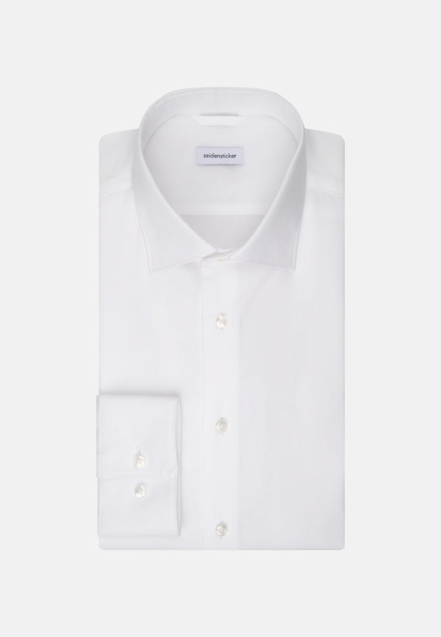 Twill Flanellhemd in Shaped mit Kentkragen in Weiß |  Seidensticker Onlineshop