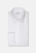 Shaped Chemise en flanelle Uni in Blanc |  Seidensticker Onlineshop