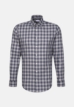 Flannel shirt in Slim with Kent-Collar in Grey |  Seidensticker Onlineshop