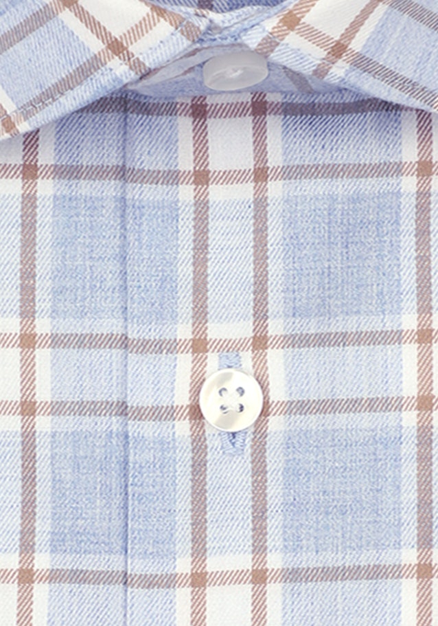 Flannel shirt in X-Slim with Kent-Collar in Light Blue |  Seidensticker Onlineshop