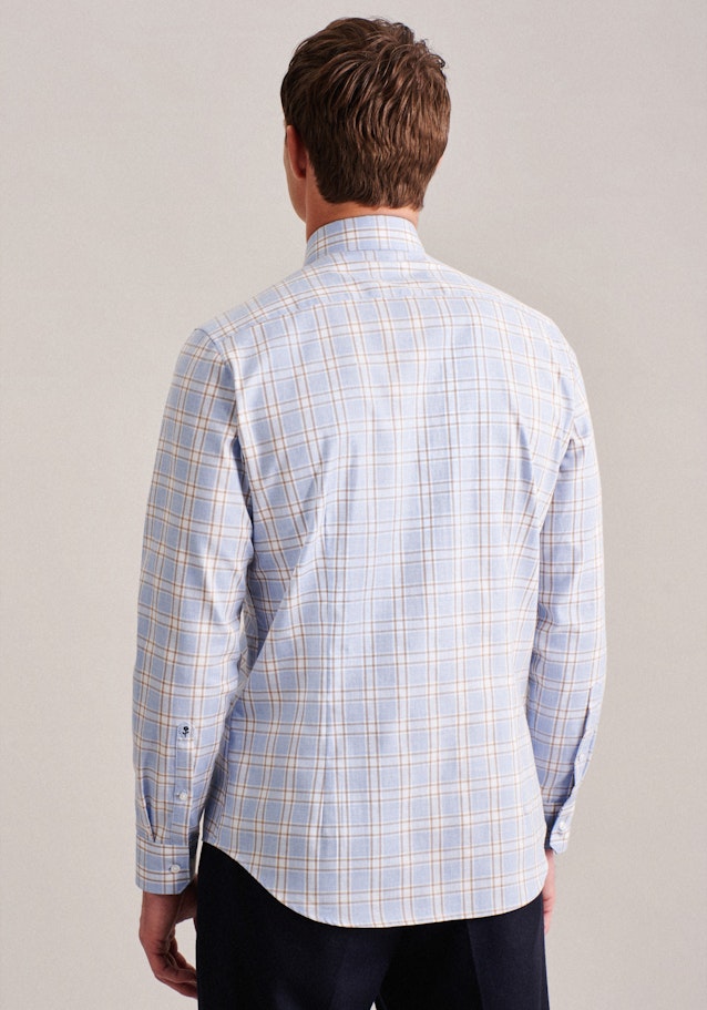Flannel shirt in X-Slim with Kent-Collar in Light Blue |  Seidensticker Onlineshop