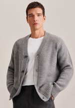 Long sleeve Knit Jacket in Grey |  Seidensticker Onlineshop