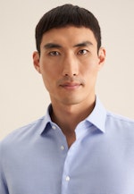 Slim Business Hemd Struktur in Mittelblau |  Seidensticker Onlineshop