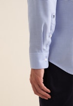 Pepita Business Hemd in Slim mit Kent-Collar in Mid Blue |  Seidensticker Onlineshop